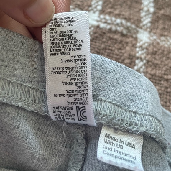 EUC, American Apparel Women’s Classic Light Gray Cotton Leggings Tights Size XS - Picture 6 of 9